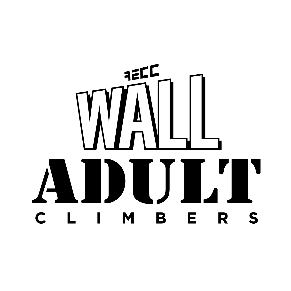 Logo BLACK WallAdultClimbers