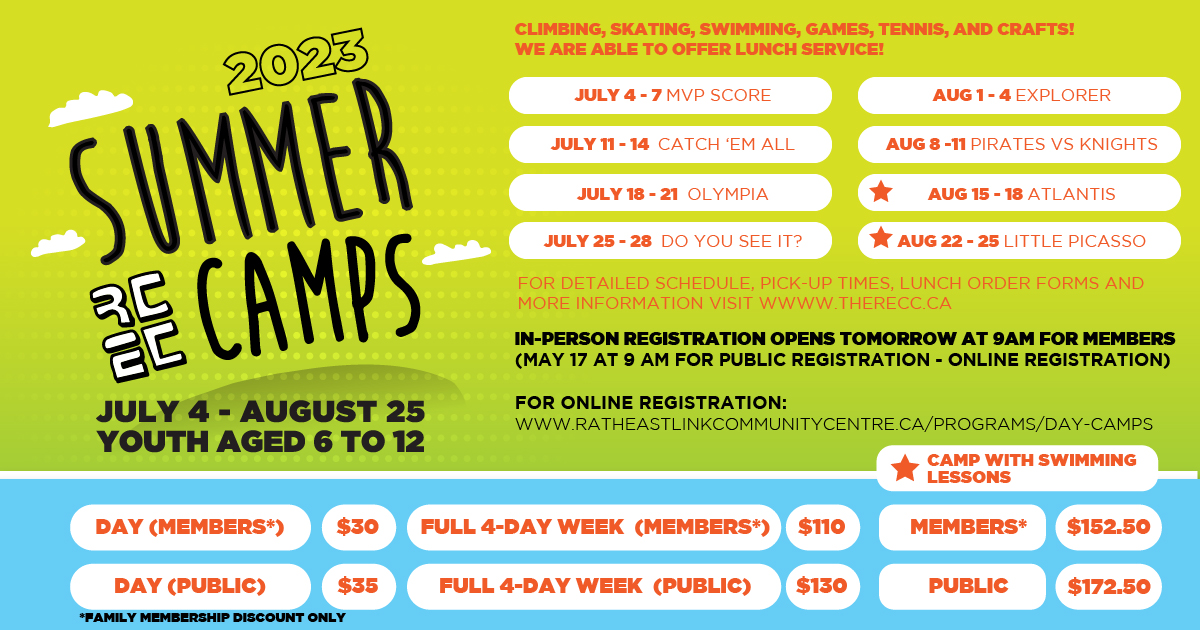 Rath Eastlink Community Centre Day Camps